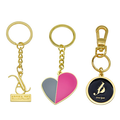 Wholesale personal gold silver enamel metal keychains | keychain ...