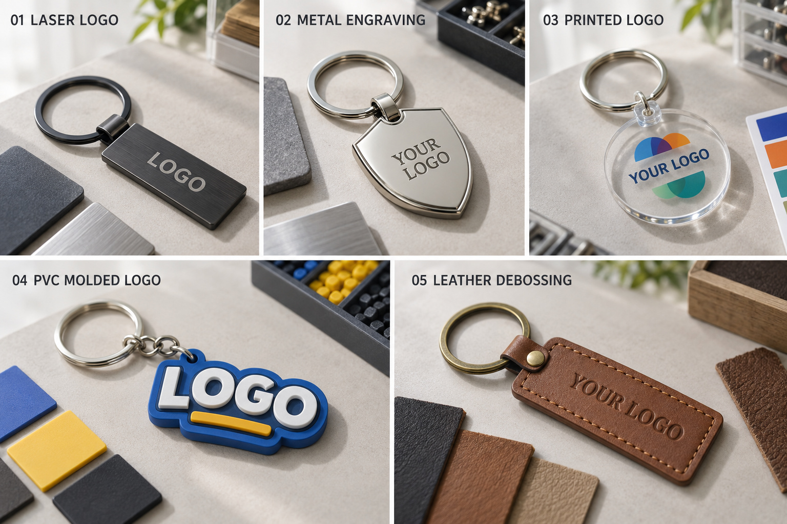 Keychain logo customization process options