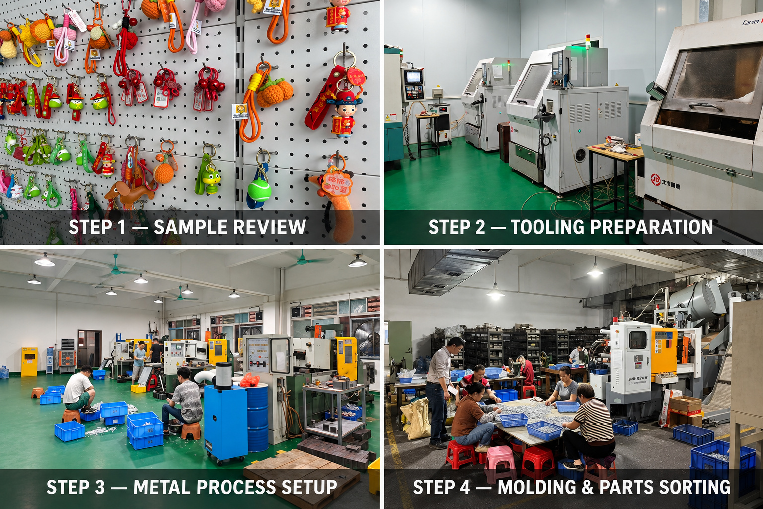 Keychain material and tooling preparation process